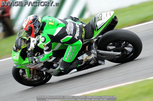 2010-05-08 Monza 2814 Ascari - Superbike - Free Practice - Matteo Baiocco - Kawasaki ZX 10R